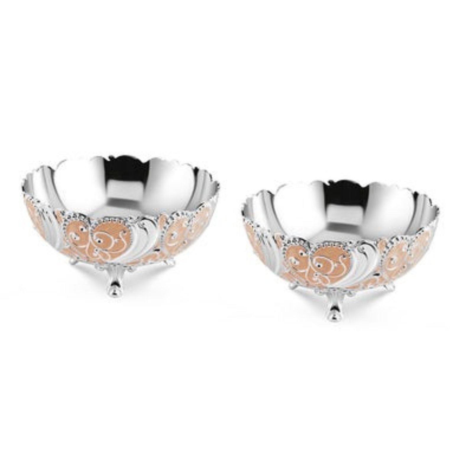 Enamel bowls - Set of 2 Peach