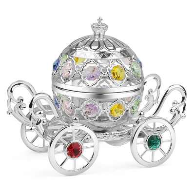 Wagon Tea Light Colored Crystal