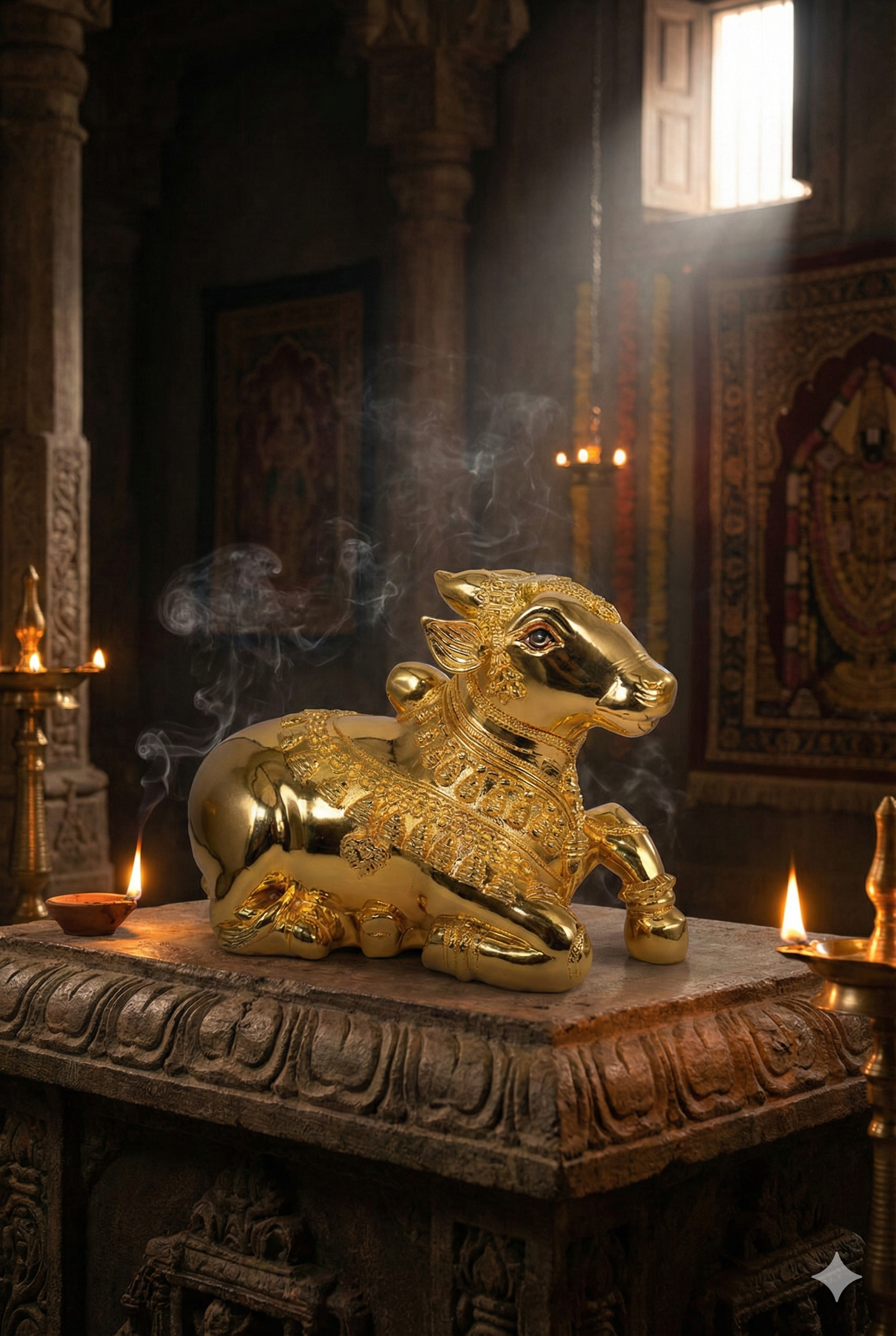 Gold Sitting Nandi Big