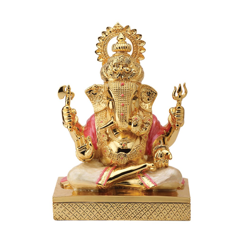 Pearl White Square Base Ganesha Extra Large
